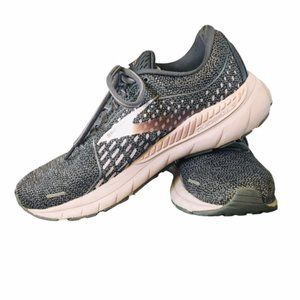 Brooks Adrenaline GTS 21 Running Shoes Sneakers Gray Rose Gold, Women Size 9